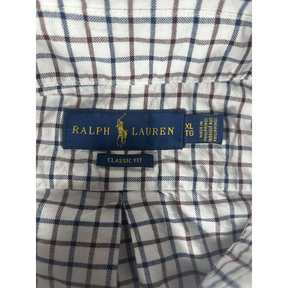 Polo Ralph Lauren Classic Fit Cotton Tattersall Oxford Shirt XL
